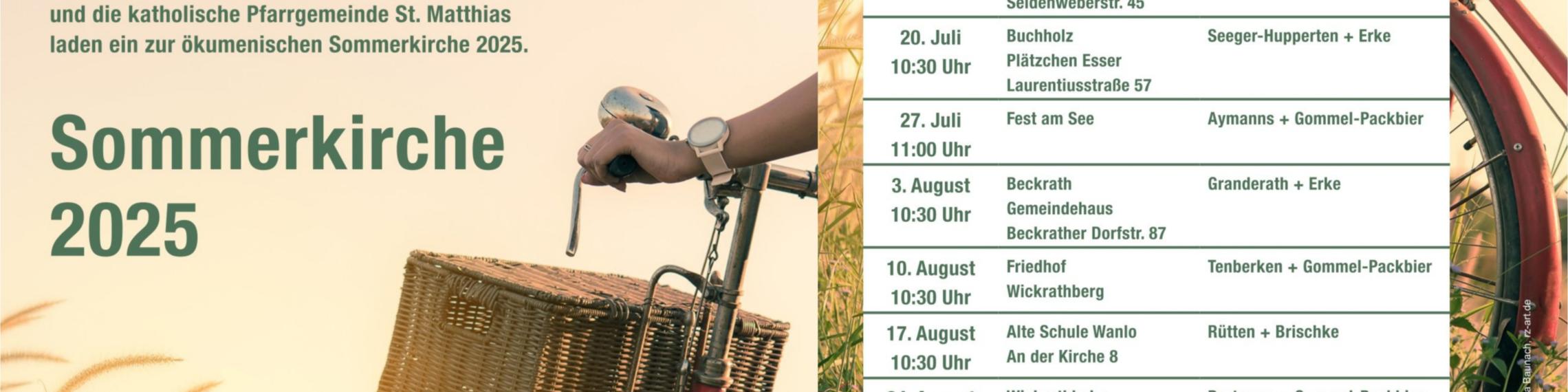 Terminübersicht der Sommerkirche 2025