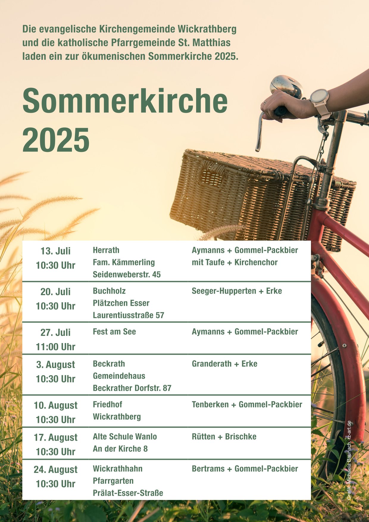 Termine der Sommerkirche 2025