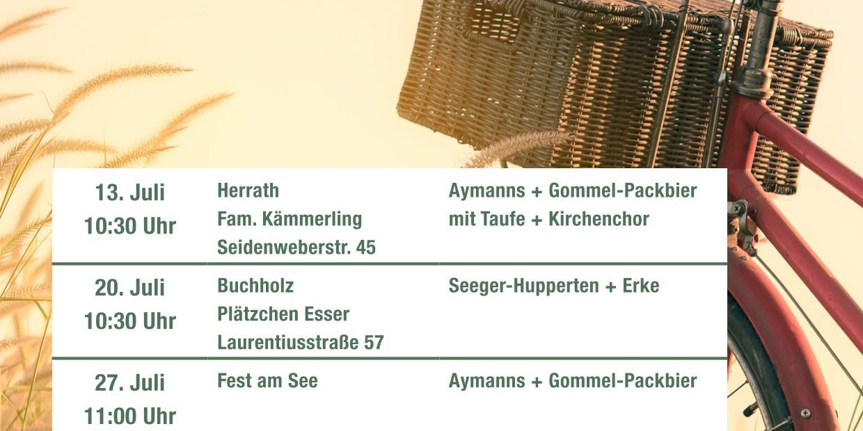 Termine der Sommerkirche 2025