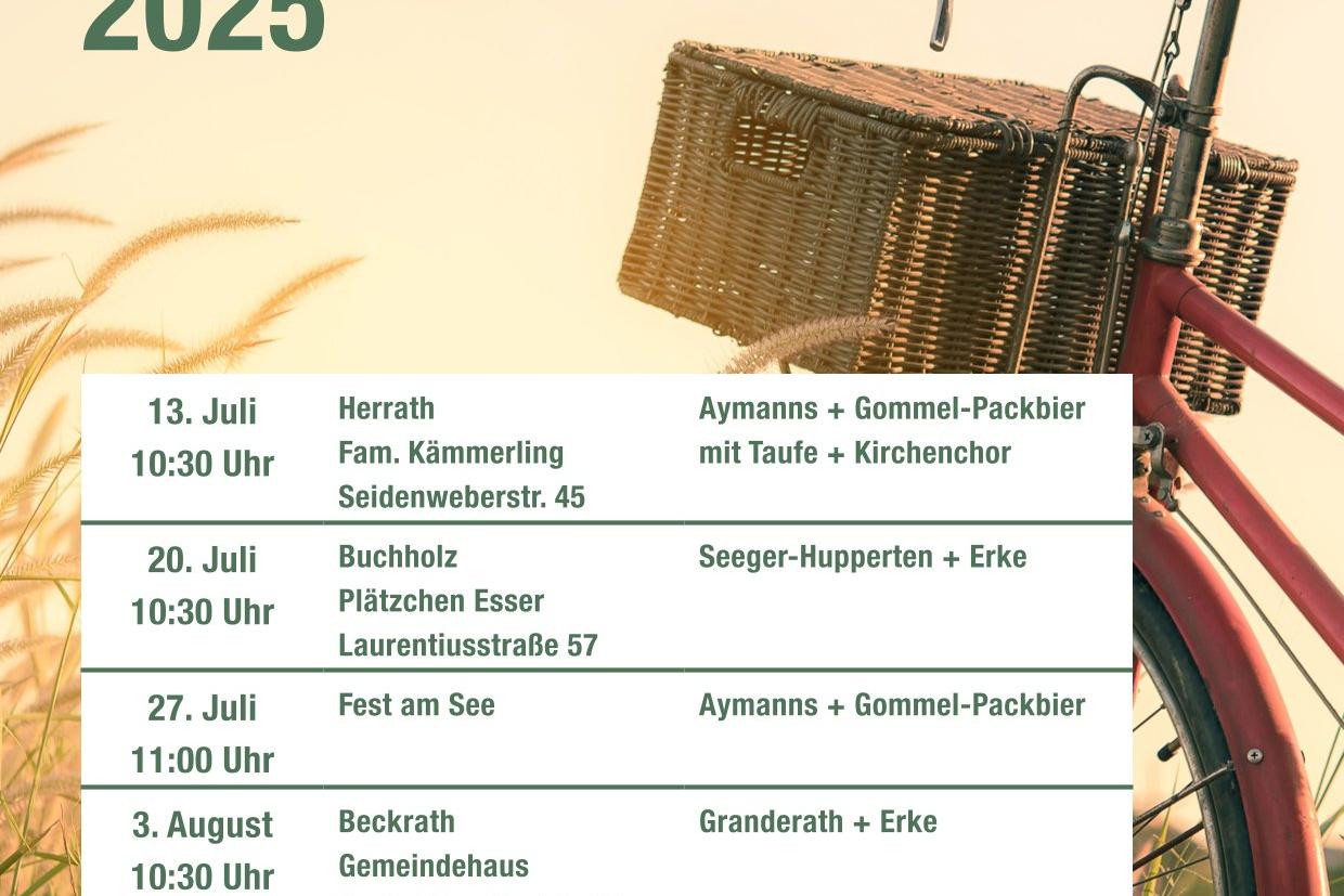 Termine der Sommerkirche 2025