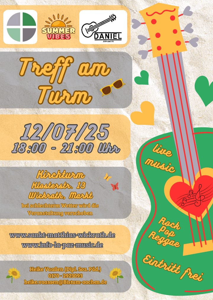 Einladung zum Treff am Turm am 12. Juli 2025